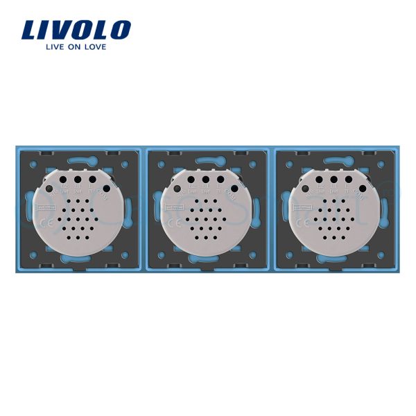 Intrerupator cu touch simplu+simplu+dublu LIVOLO din sticla