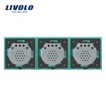 Intrerupator cu touch simplu+dublu+dublu LIVOLO din sticla