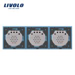 Intrerupator cu touch simplu+dublu+dublu LIVOLO din sticla