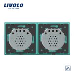 Intrerupator dublu + dublu cu touch Wireless Livolo din sticla