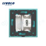 Priza simpla HDMI Livolo cu rama din sticla