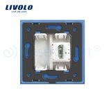 Priza simpla HDMI Livolo cu rama din sticla