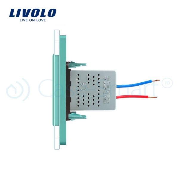 Priza USB Livolo cu rama din sticla