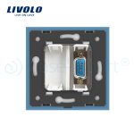 Priza cu mufa VGA tata 15 pini Livolo cu rama din sticla