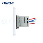 Priza dubla USB Livolo cu rama din sticla
