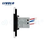 Priza dubla USB Livolo cu rama din sticla