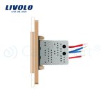 Priza dubla USB Livolo cu rama din sticla