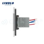 Priza dubla USB Livolo cu rama din sticla