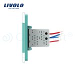 Priza dubla USB Livolo cu rama din sticla