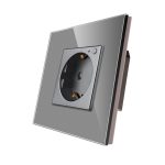 Priza inteligenta pentru perete LUXION Zigbee cu rama din sticla