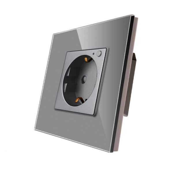 Priza inteligenta pentru perete LUXION Zigbee cu rama din sticla
