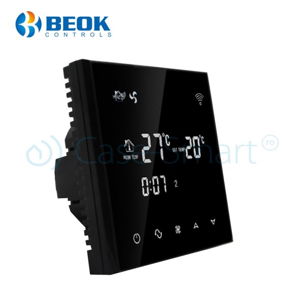 Termostat cu fir pentru aer conditionat BeOk TGT70-AC2, Compatibil cu sisteme HVAC