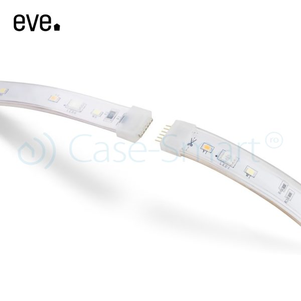 Kit Banda LED RGB Smart Eve Light Strip, 24W, 1800 lm, A++, 2m, Compatibil cu Apple Home Kit