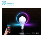 Bec inteligent LED Wireless Homeflow B-5011, E27, 9W (60W), 806lm, RGB, dimabil, Control de pe telefonul mobil