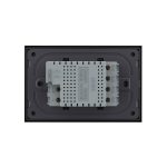 Intrerupator cvadruplu cap scara / cap cruce cu touch Livolo cu rama din sticla, standard Italian – Serie noua