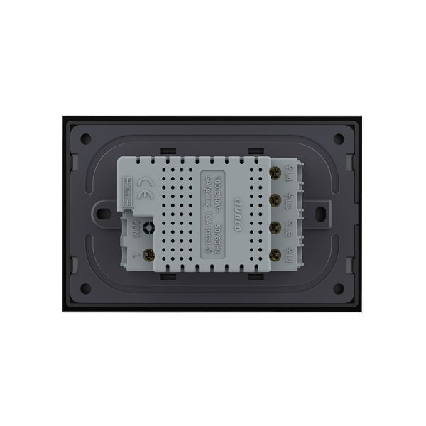 Intrerupator cvadruplu cu touch Livolo din sticla, standard Italian, protocol ZigBee – Serie noua