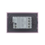 Intrerupator dublu cap scara / cap cruce cu touch Livolo cu rama din sticla, standard Italian – Serie noua