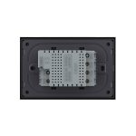 Intrerupator dublu cap scara / cap cruce cu touch Livolo cu rama din sticla, standard Italian, protocol ZigBee – Serie noua