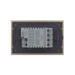 Intrerupator simplu cap scara / cap cruce cu touch Livolo cu rama din sticla, standard Italian – Serie noua