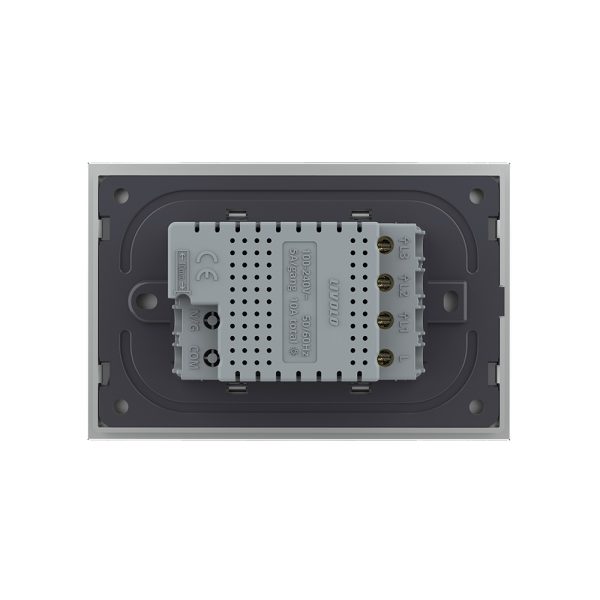 Intrerupator triplu wireless cu touch Livolo cu rama din sticla, standard Italian – Serie noua