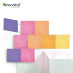 Kit 9 Panouri luminoase inteligente Nanoleaf Canvas cu senzor muzica, LED RGBW, Wi-Fi, Control tactil, Control de pe telefonul mobil