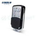Intrerupator dublu wireless cu touch Livolo din sticla si telecomanda inclusa-standard italian