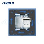 Priza simpla Telefon Livolo cu rama din sticla