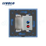 Priza USB Livolo cu rama din sticla