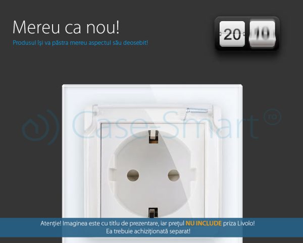 Capac de protectie rezistent la apa pentru prizele din sticla Livolo