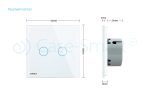 Intrerupator dublu cu revenire (reset) Livolo cu touch din sticla