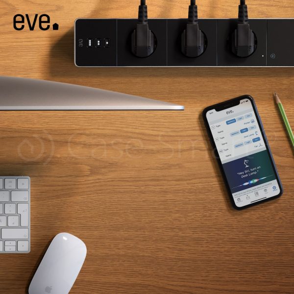 Prelungitor cu protectie la supratensiune Eve Energy Strip, 3 prize, cablu 1.9m, Wireless, Monitorizare consum de energie, Control de pe telefonul mobil