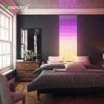 Pachet 4 Panouri luminoase inteligente Nanoleaf Canvas cu senzor muzica pentru extindere kit de baza Canvas, LED RGBW