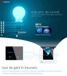 Panou intrerupator dublu cu touch Livolo din sticla – Seria R