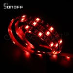Banda inteligenta Wireless Light Strip LED RGB Sonoff L1, Lungime 5 m, Telecomanda inclusa, Control vocal, Control de pe telefonul mobil