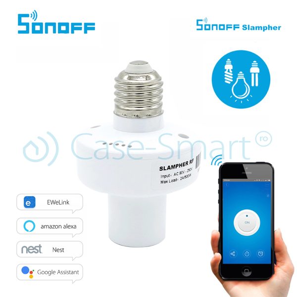 Dulie inteligenta Wi-Fi si RF E27 Sonoff