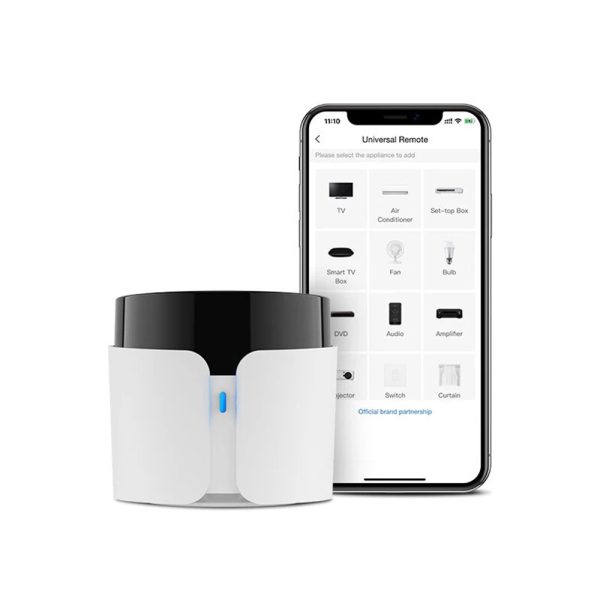 Telecomanda inteligenta BroadLink RM4C Pro, IR, Wi-Fi, Control aplicatie, Integrare cu asistenti vocali