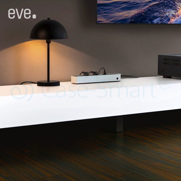 Prelungitor cu protectie la supratensiune Eve Energy Strip, 3 prize, cablu 1.9m, Wireless, Monitorizare consum de energie, Control de pe telefonul mobil