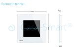 Panou intrerupator dublu cu touch Livolo din sticla – Seria R