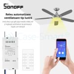 Releu Automatizare Ventilatoare Sonoff iFan03 cu Functie Control de pe telefonul mobil, Control vocal