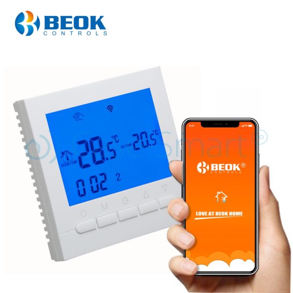 Termostat WiFi pentru centrala termica pe gaz si incalzire in pardoseala BeOk BOT-313WiFi