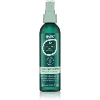 HASK Tea Tree Oil & Rosemary spray care nu necesita clatire pentru un scalp uscat, atenueaza senzatia de mancarime