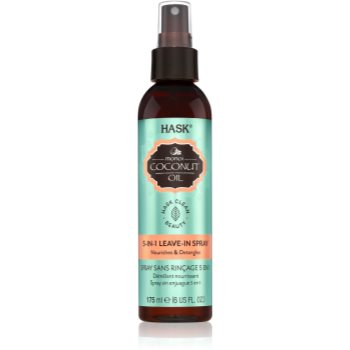 HASK Monoi Coconut Oil spray care nu necesita clatire pentru un par stralucitor si catifelat