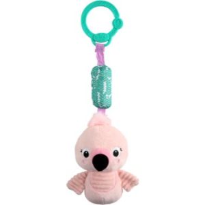 Bright Starts Chime Along Friends Flamingo jucărie suspendabilă contrastantă cu zornăitoare