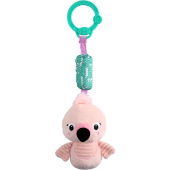 Bright Starts Chime Along Friends Flamingo jucărie suspendabilă contrastantă cu zornăitoare