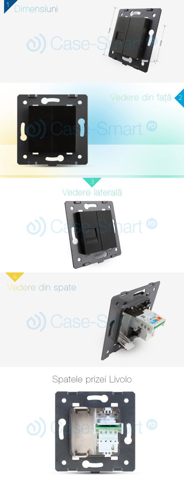 Priza telefon Livolo