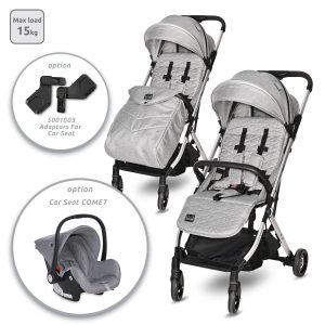 Carucior pentru nou-nascut, tip troller, Lorelli Myla, Grey