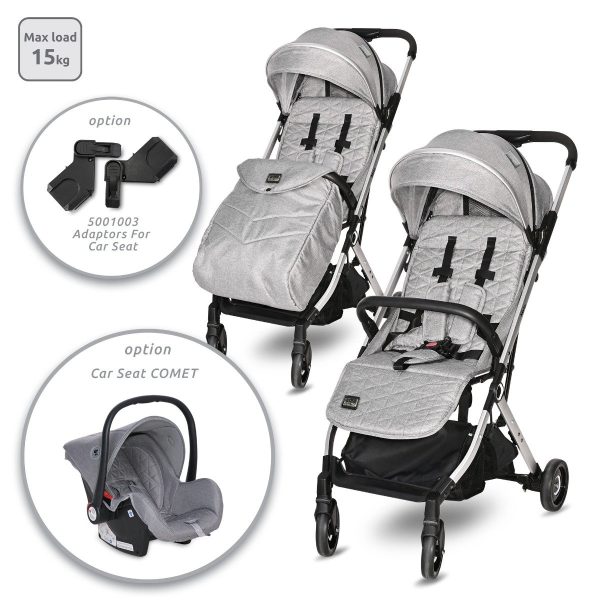 Carucior pentru nou-nascut, tip troller, Lorelli Myla, Grey