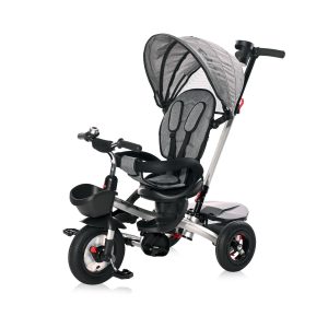 Tricicleta pentru copii, Control Parental, 12-36 Luni, Lorelli Zippy Air, Graphite