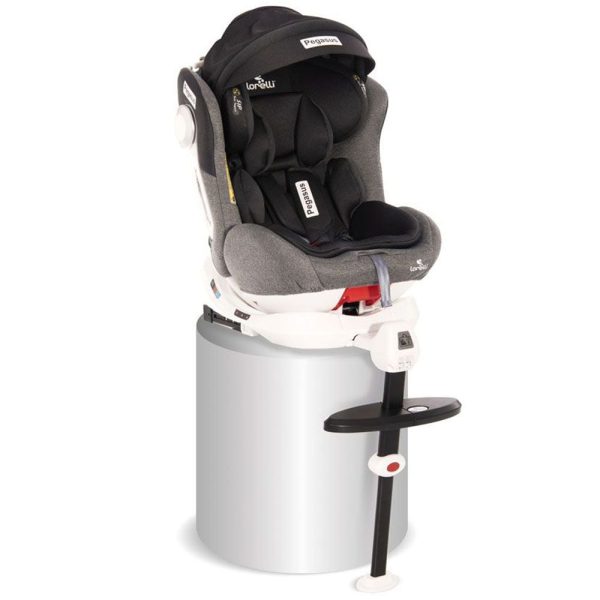 Scaun auto Lorelli Pegasus, baza Isofix si picior de fixare, 0-36 kg, rotativ 360 grade, Light & Dark Grey