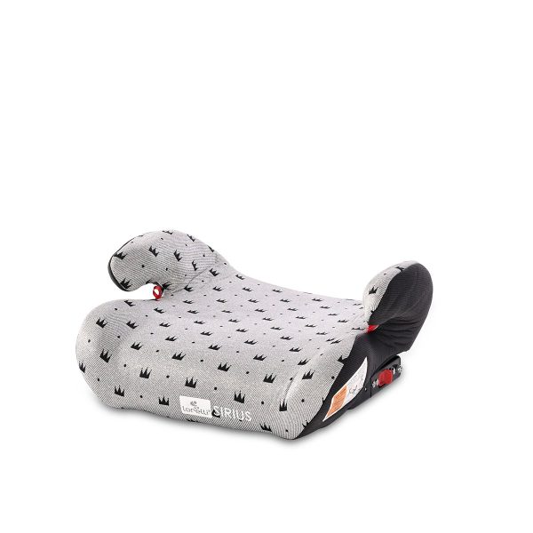 Inaltator auto Lorelli, Sirius Fix, cu sistem de ancorare, 22-36 kg, Grey Crowns